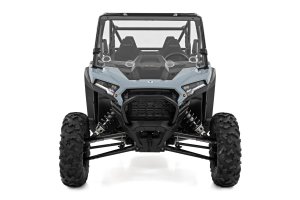 Polaris RZR XP 4 1000 Vented Full Windshield - Front - Rough Country - Scratch-Resistant Polycarbonate with 4 Adjustable Vents (1/4 in)